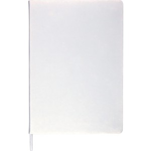 A4-es jegyzetf�zet �jrahasznos�tott PU bor�t�val, feh�r