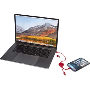Alasia gyorstlt- s adatkbel, 30 cm, 27W, piros (vezetk, eloszt, adapter, kbel)