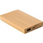 Bambusz powerbank, 4000 mAh, natr (9147-11)