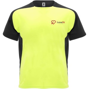Bugatti rvid ujj gyerek sportpl, fluor yellow, solid black (T-shirt, pl, kevertszlas, mszlas)