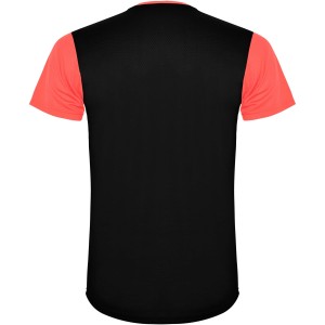 Detroit rvid ujj gyerek sportpl, fluor coral, solid black (T-shirt, pl, kevertszlas, mszlas)