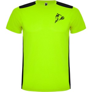 Detroit rvid ujj gyerek sportpl, lime, solid black (T-shirt, pl, kevertszlas, mszlas)