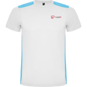 Detroit rvid ujj gyerek sportpl, white, turquois (T-shirt, pl, kevertszlas, mszlas)