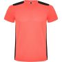 Detroit rvid ujj uniszex sportpl, fluor coral, solid black