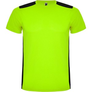 Detroit rvid ujj uniszex sportpl, lime, solid black (T-shirt, pl, kevertszlas, mszlas)
