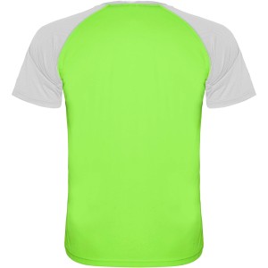 Indianapolis rvid ujj gyerek sportpl, fluor green, white (T-shirt, pl, kevertszlas, mszlas)