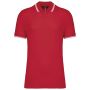 Kariban frfi rvidujj gallros pl, Red/White
