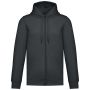 Kariban Uniszex kapucnis, cipzras pulver, Dark Grey