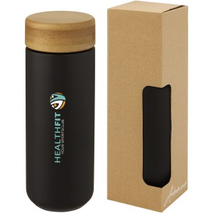 Lumi kermia pohr bambusz kupakkal, 300 ml, fekete (pohr)