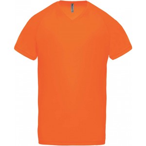 ProAct Frfi V-nyak sportpl, Fluorescent Orange (T-shirt, pl, kevertszlas, mszlas)