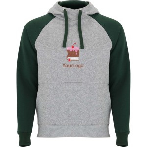 Roly Badet gyerek kapucnis pulver, Heather grey, Bottle green (pulver)