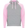 Roly Badet gyerek kapucnis pulver, Heather grey, Light pink