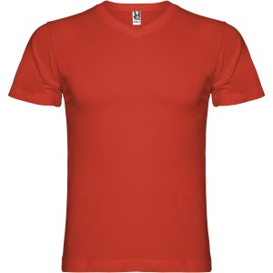 Roly Samoyedo V-nyak frfi pl, Red (T-shirt, pl, 90-100% pamut)