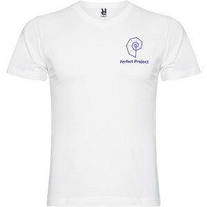 Roly Samoyedo V-nyak frfi pl, White (T-shirt, pl, 90-100% pamut)