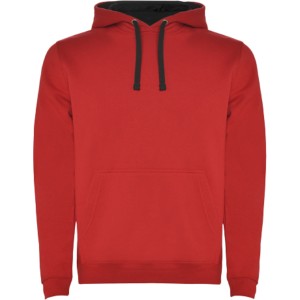 Roly Urban gyerek kapucnis pulver, Red, Solid black (pulver)