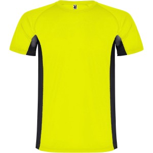 Shanghai rvid ujj frfi sportpl, fluor yellow, solid black (T-shirt, pl, kevertszlas, mszlas)