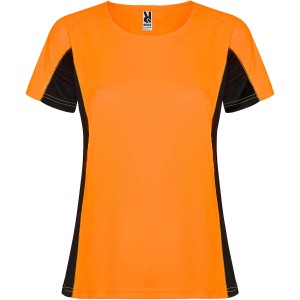 Shanghai rvid ujj ni sportpl, fluor orange, solid black (T-shirt, pl, kevertszlas, mszlas)